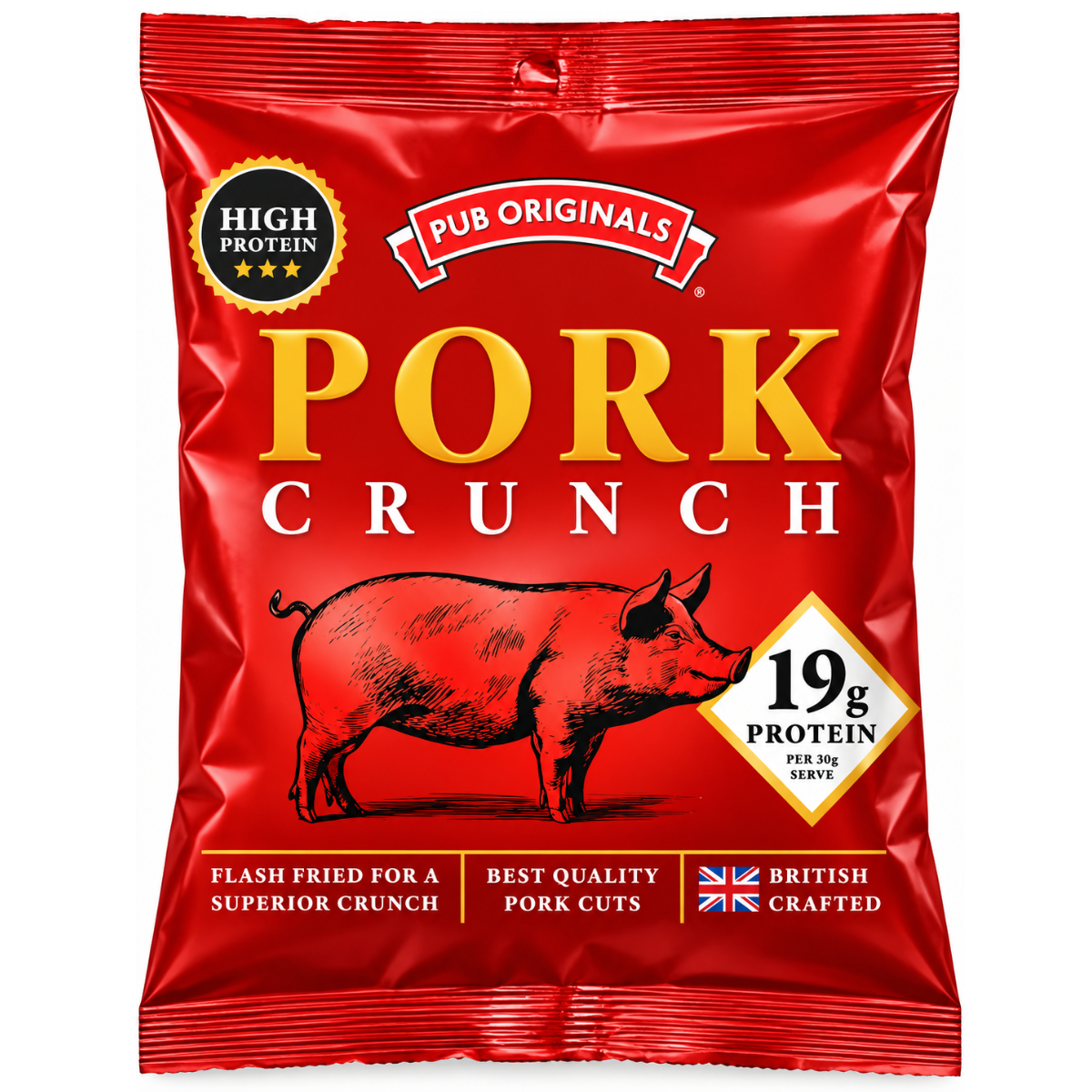 Pub Original Pork Crunch Clip Strip 12 × 30g