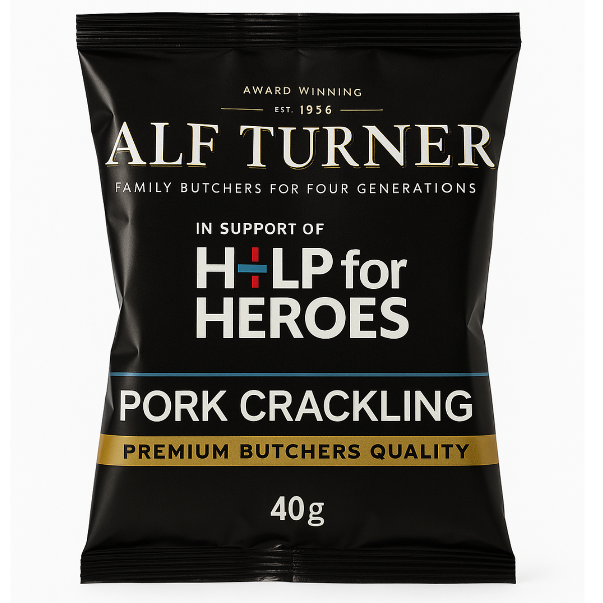 Alf Turner Double Cooked Pork Crackling - Pub Card 12x40g