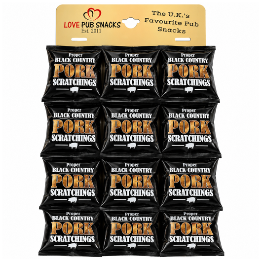 Proper Black Country Pork Scratchings – 12 × 60g