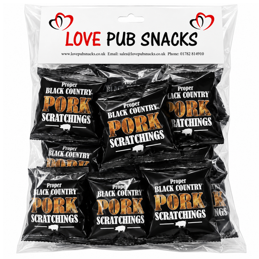 Proper Black Country Pork Scratchings Hanging Bags 20 x 60g