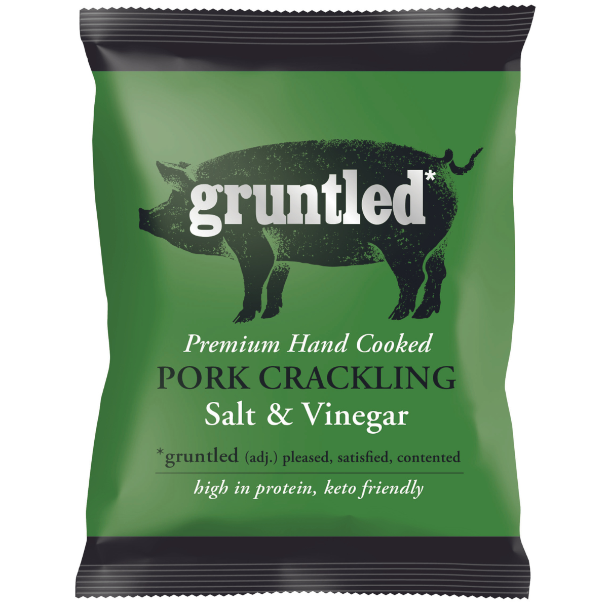 Gruntled Salt & Vinegar Pork Crackling 20 x 35g