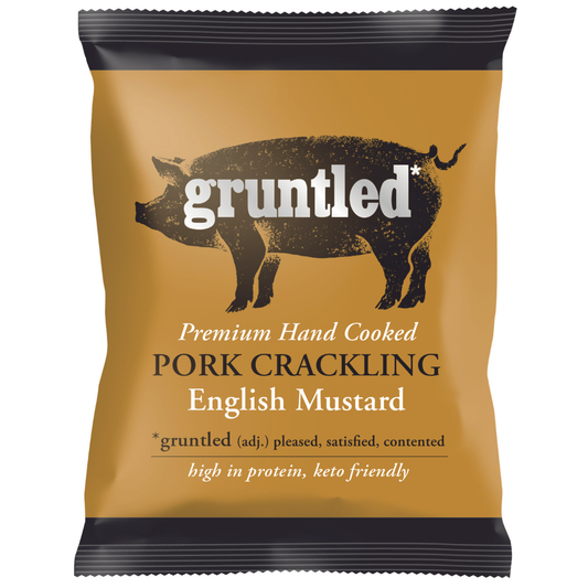 Gruntled English Mustard Pork Crackling 20 x 35g
