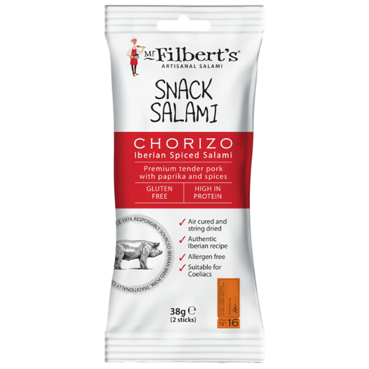 Mr Filbert’s Chorizo Snack Salami 15 x 38g