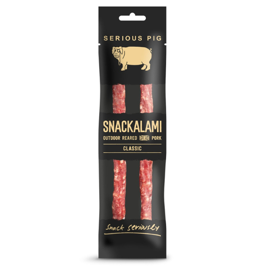 Serious Pig Snackalami Classic Twin Stick Salami 24 x 30g